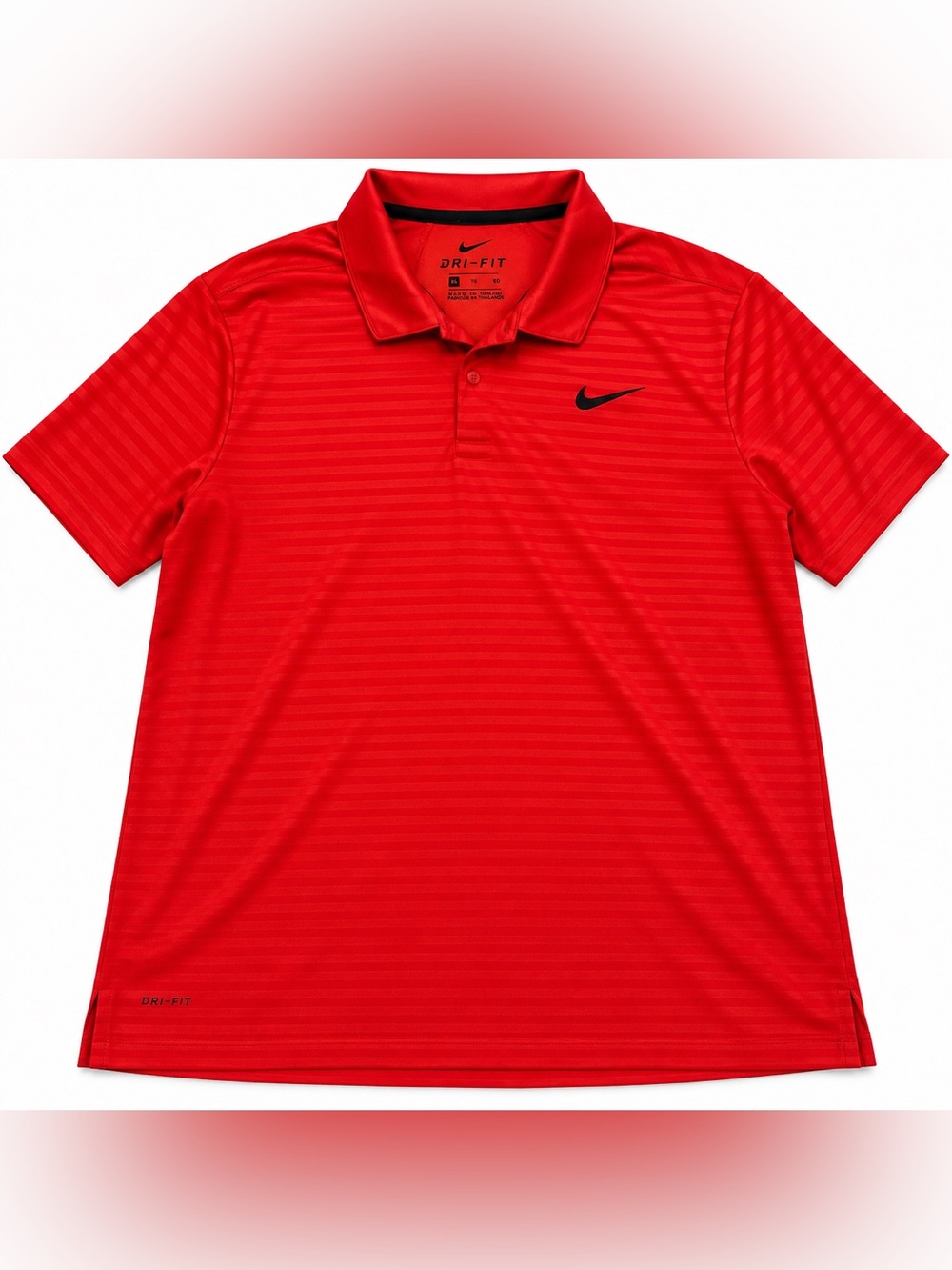 EUC Nike Dri-FIT Men’s XL Red Striped Golf Polo Shirt 929102-657